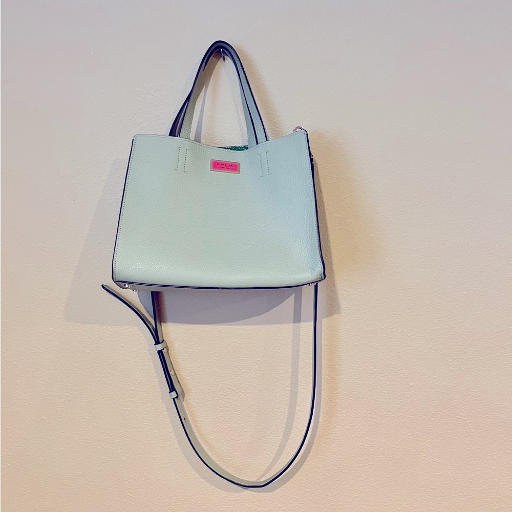 Kate Spade Green Purse with Pink Accents